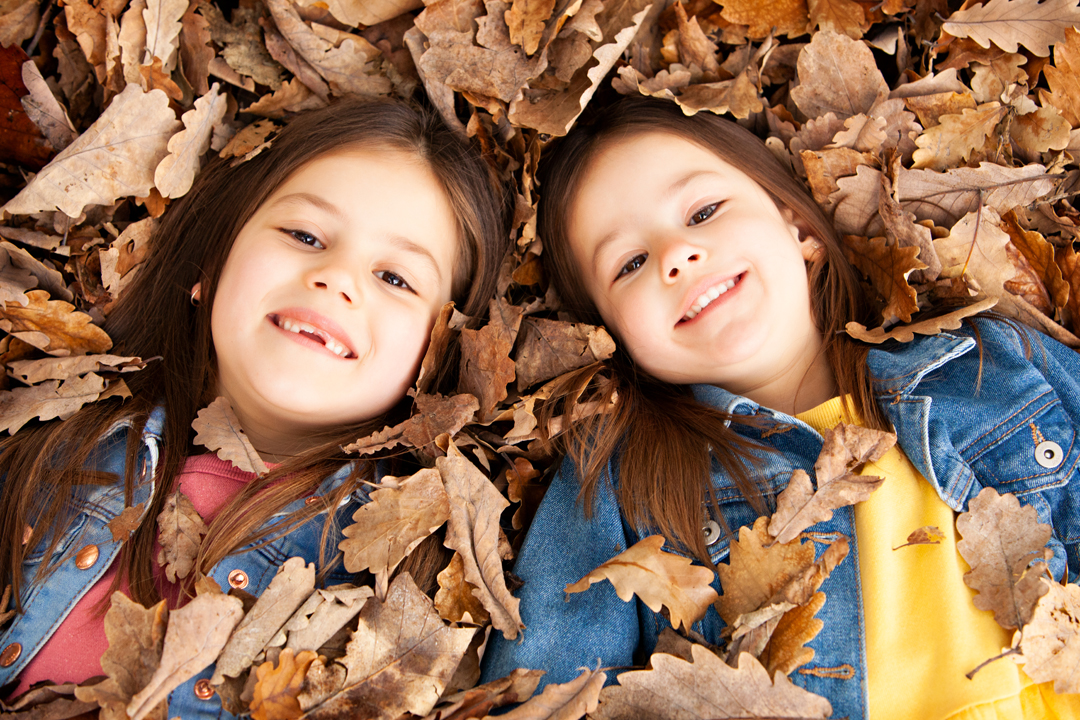 Two girls close up Face in Autumn Photography Macedon Ranges