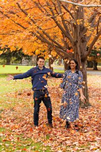 Couple in Autumn leaves Queens Park