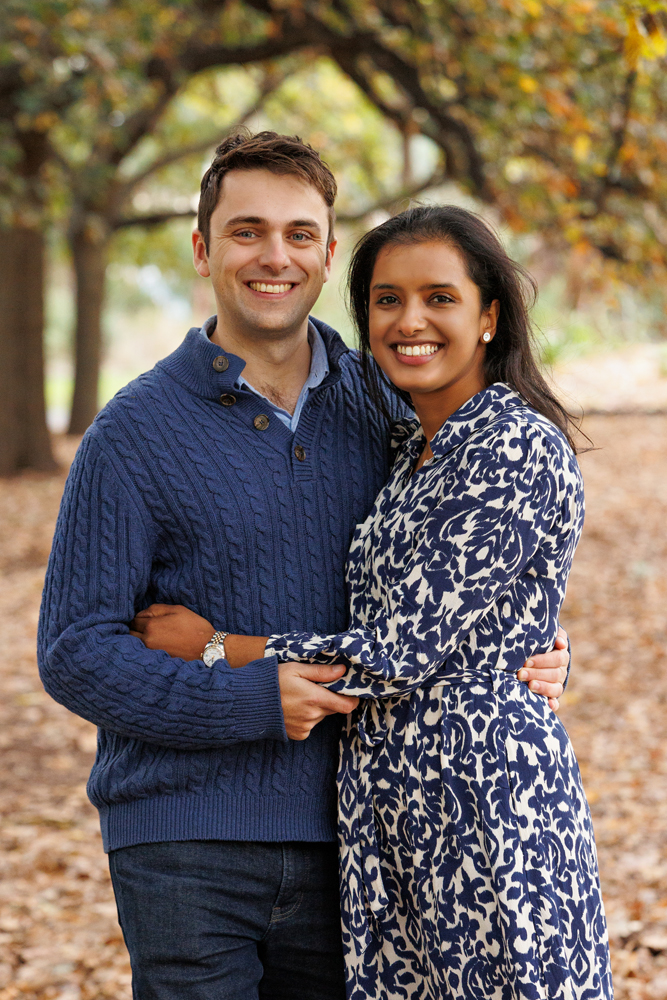 couple smiling at Queens Park