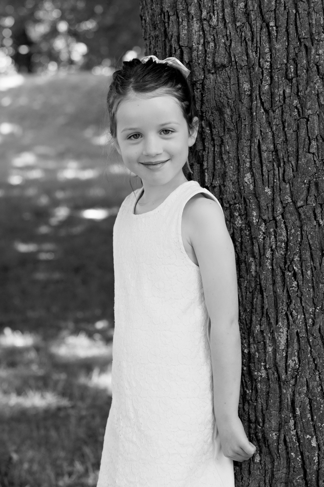 Gisborne Family of girl in B&W