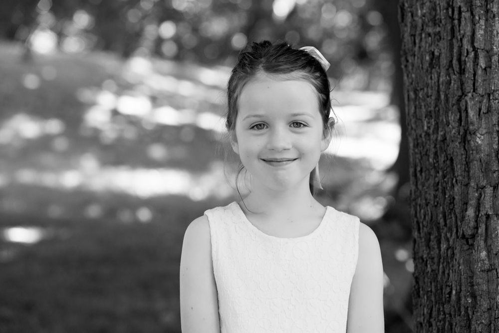 Gisborne Family of Girl in B&W